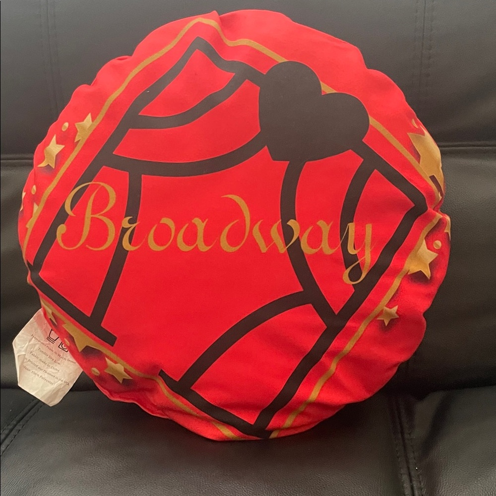 Broadway Red and Gold Decorative Pillow